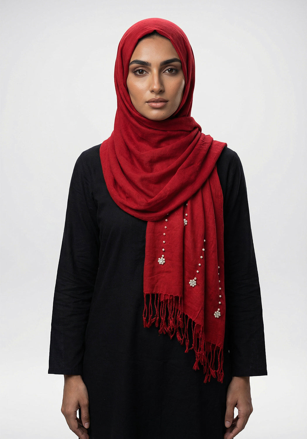 Nihaal Wool Hijab - Maroon