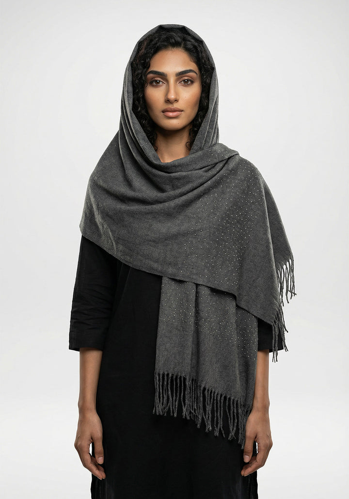 Sehar Wool Hijab - Charcoal
