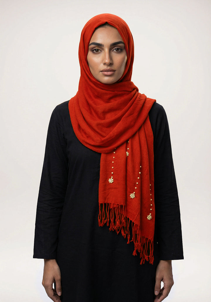Nihaal Wool Hijab - Red