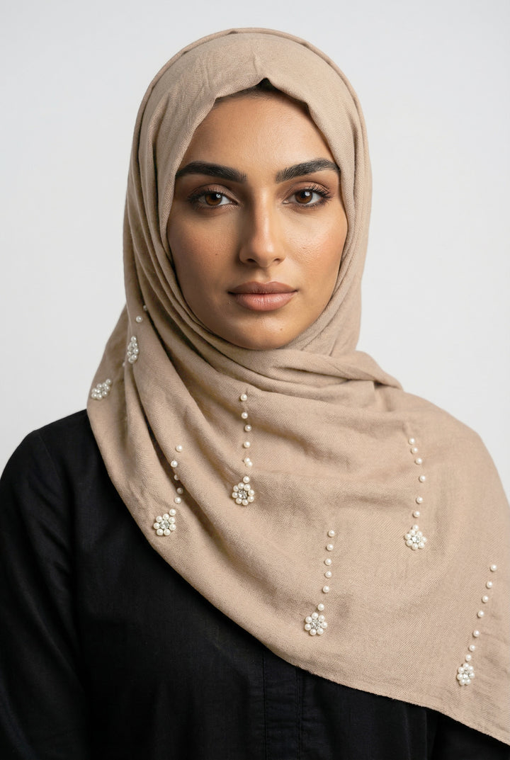 Nihaal Wool Hijab - Cream
