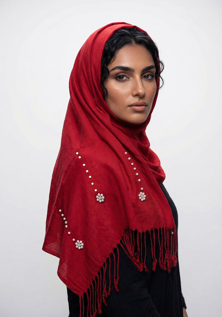 Nihaal Wool Hijab - Maroon