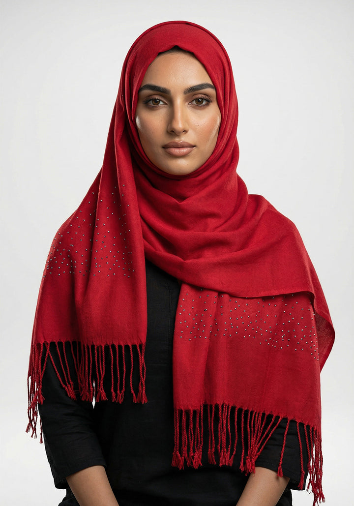 Sehar Wool Hijab - Maroon
