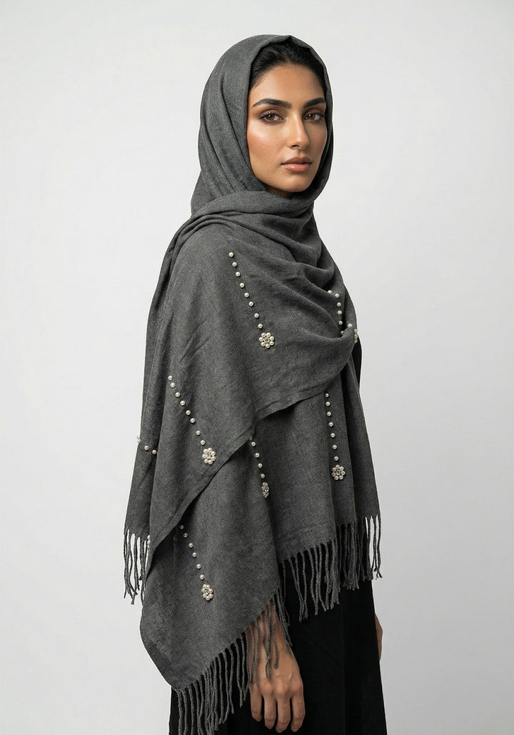 Nihaal Wool Hijab -Charcoal