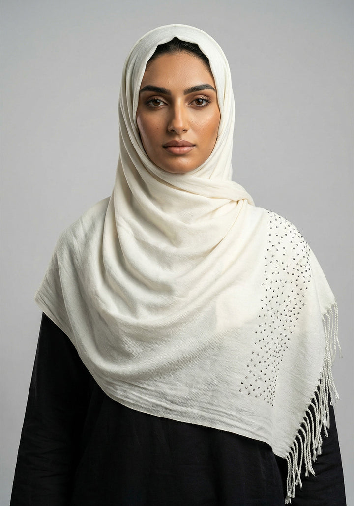 Sehar Wool Hijab - White
