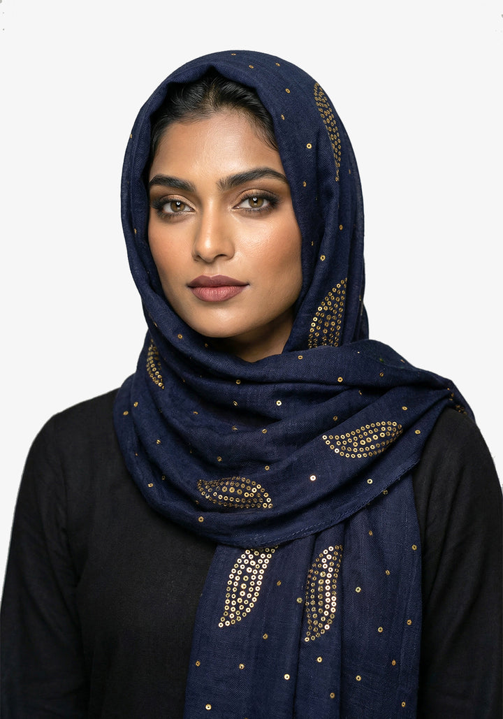 Turkish Square-Leaf-Navy Blue