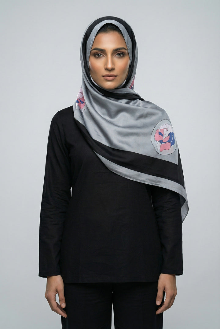 Silk Branded-Silver-Black