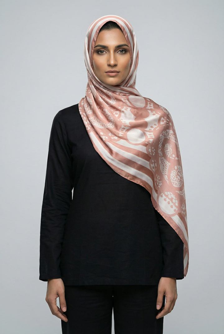 Silk Branded-Brown-Off White