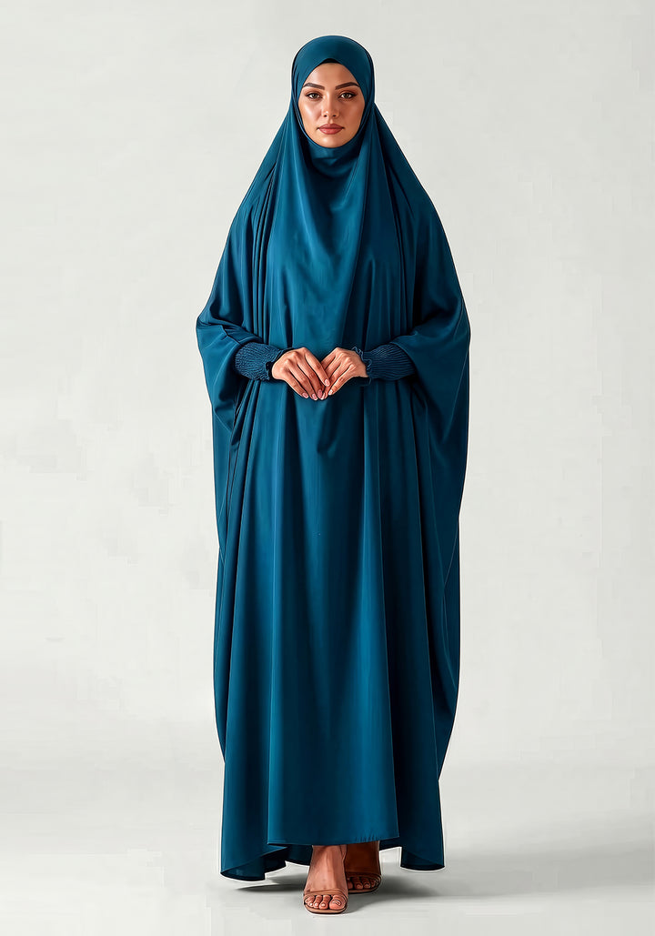 Saudi Jilbab - Teal Blue