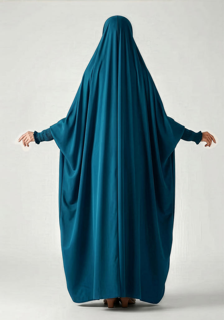 Saudi Jilbab - Teal Blue