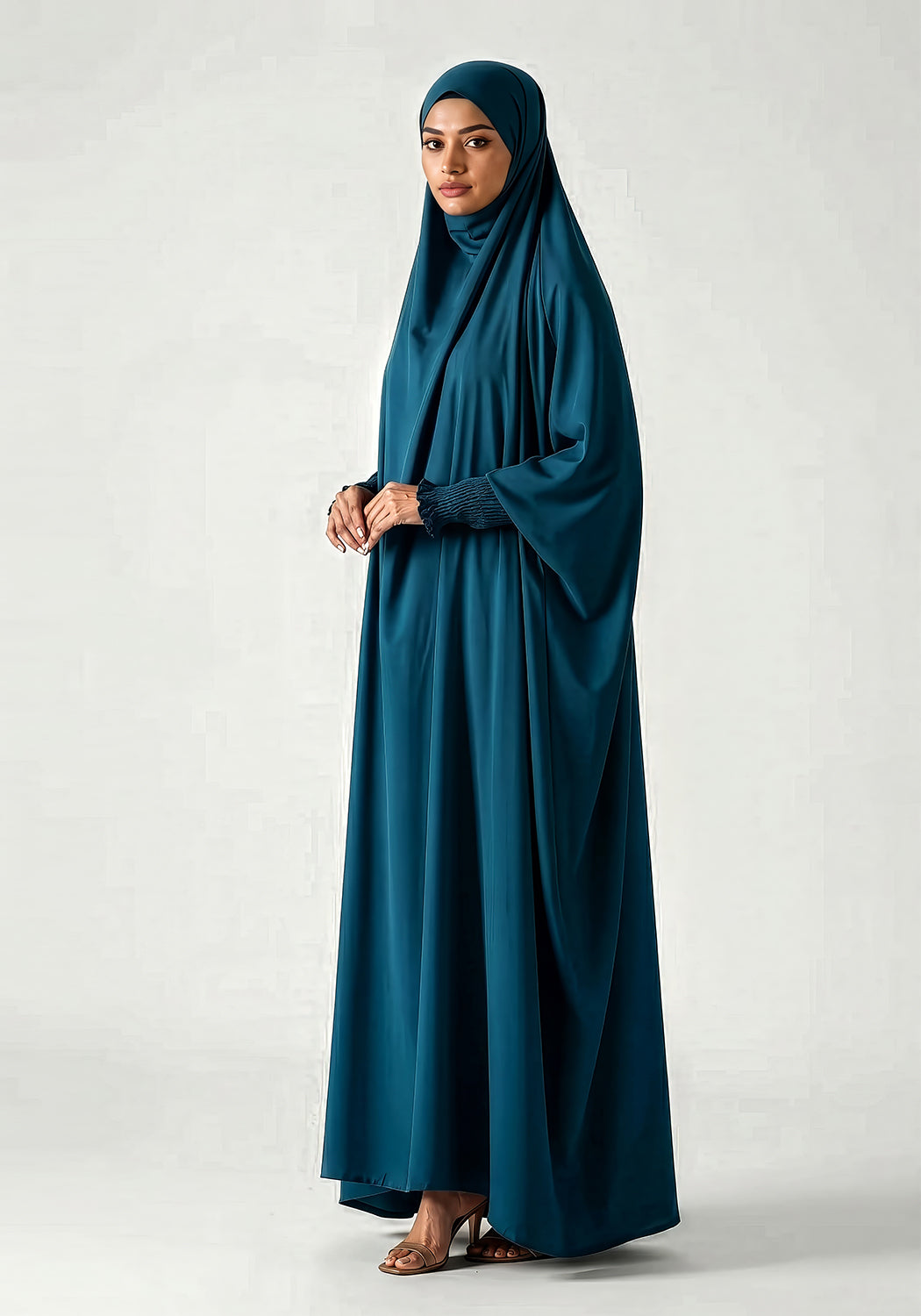 Saudi Jilbab - Teal Blue