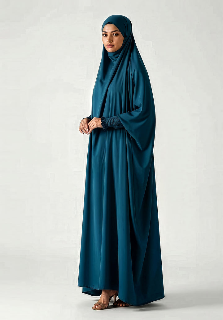 Saudi Jilbab - Teal Blue