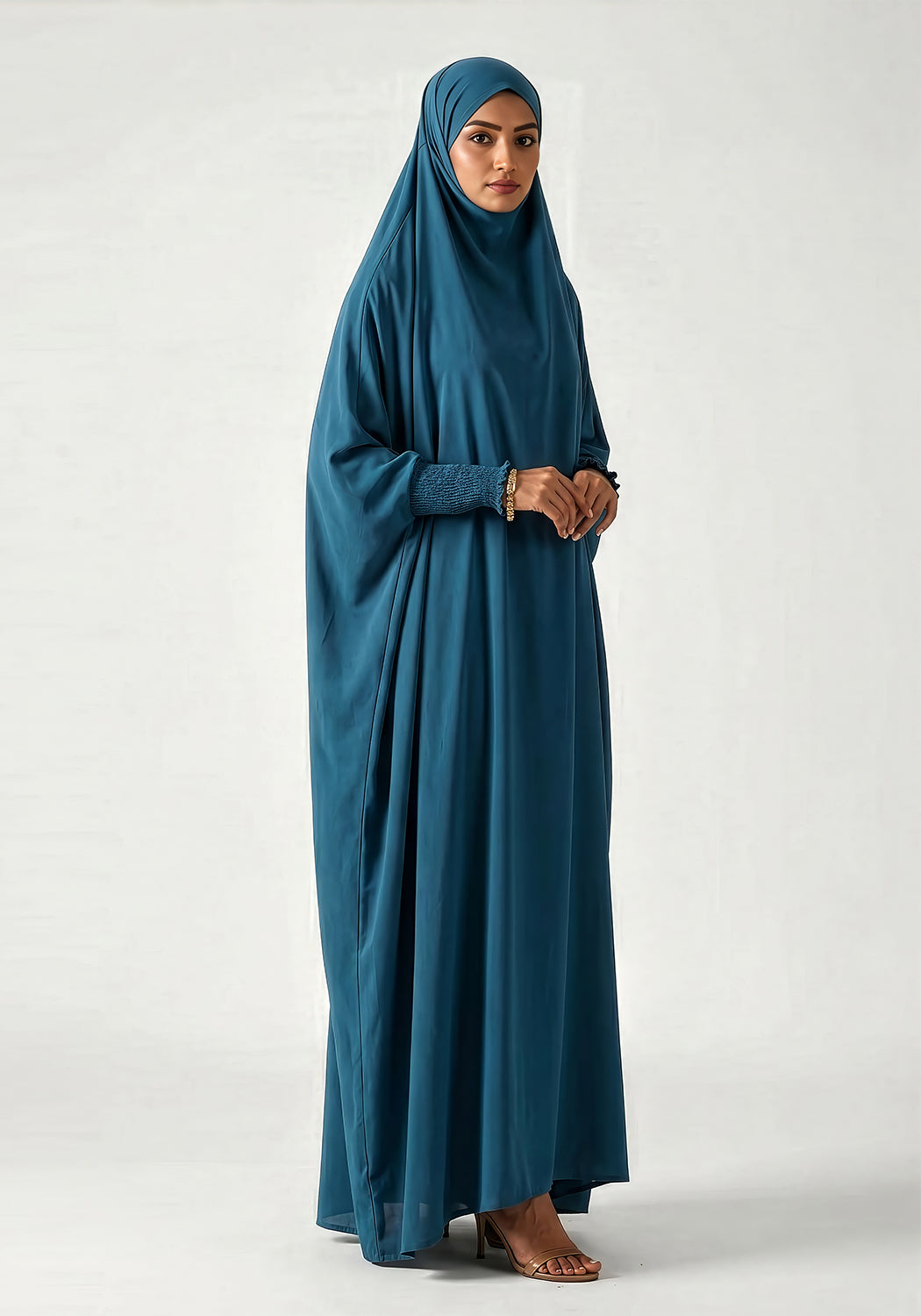 Saudi Jilbab - Teal Blue
