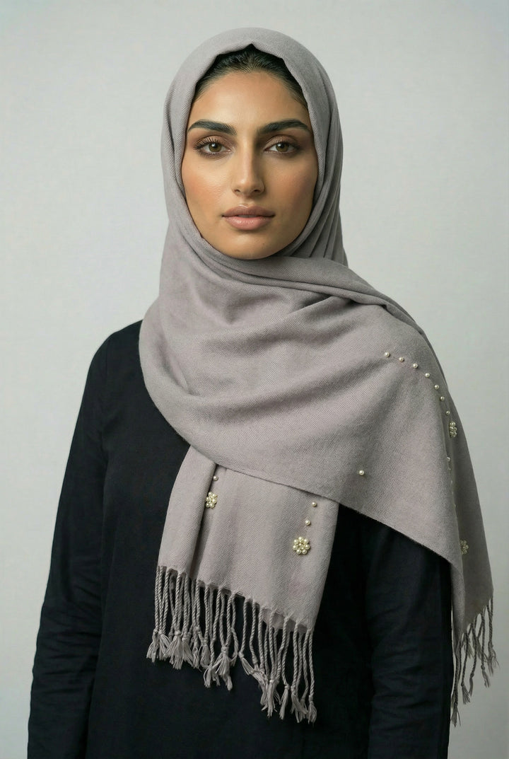 Nihaal Wool Hijab - Grey