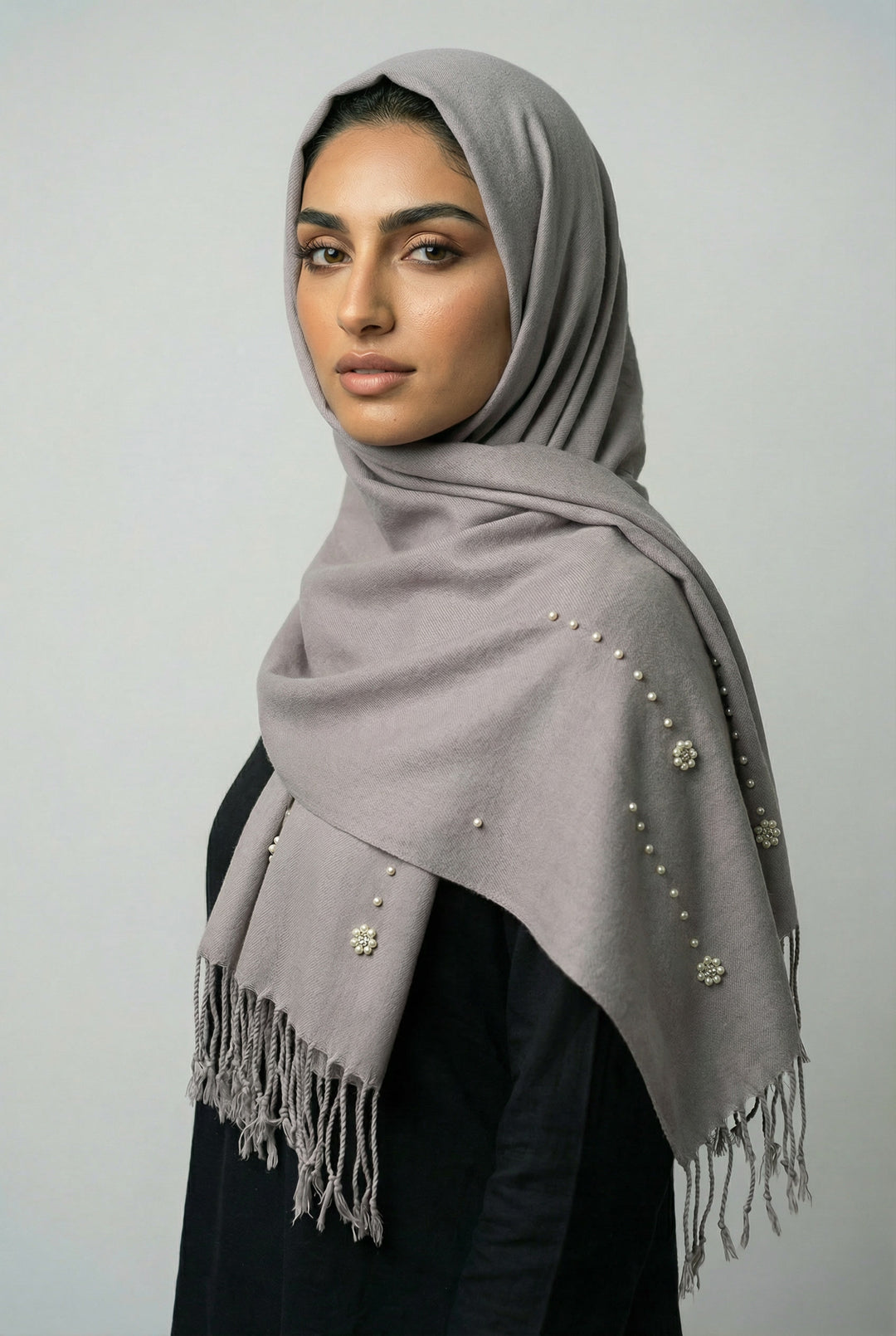 Nihaal Wool Hijab - Grey