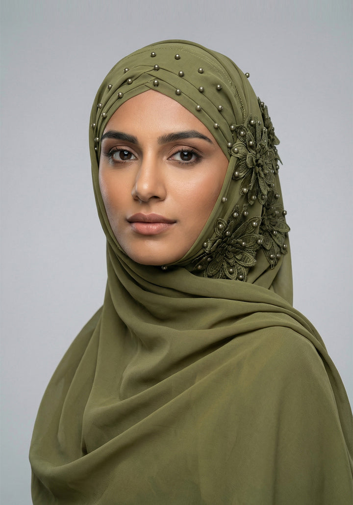 Namra ready to wear Hijab - Green
