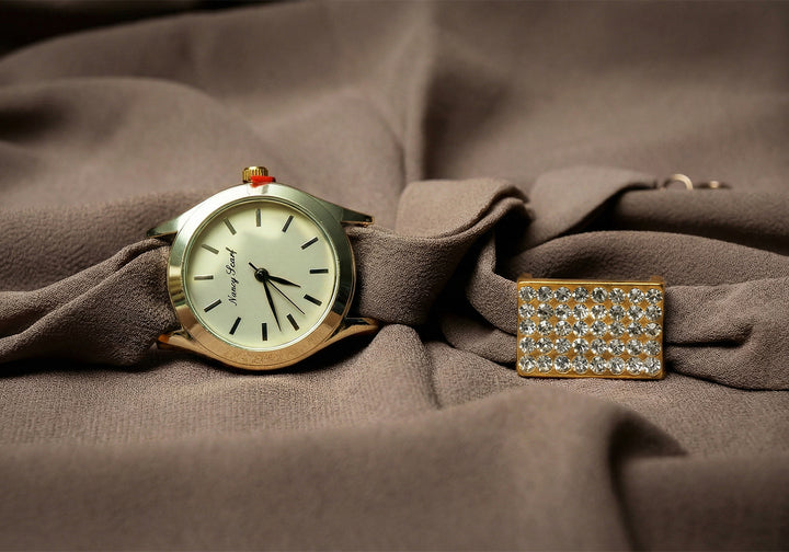 Matching Hijab, Watch & Bracelet Set - Coffee