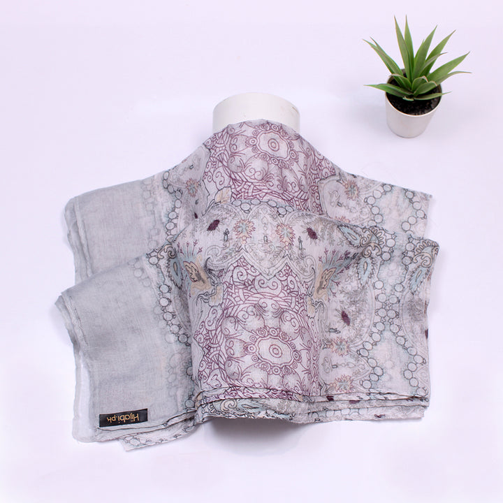 Yasmin Cotton Hijab - Grey