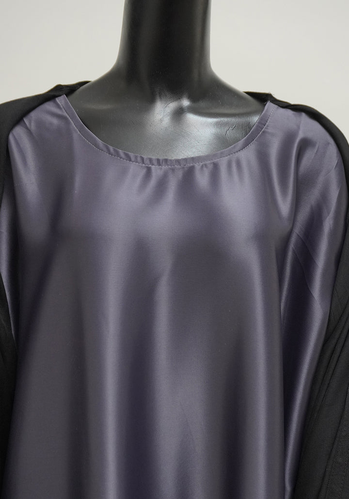 Black Premium Block Print Abaya