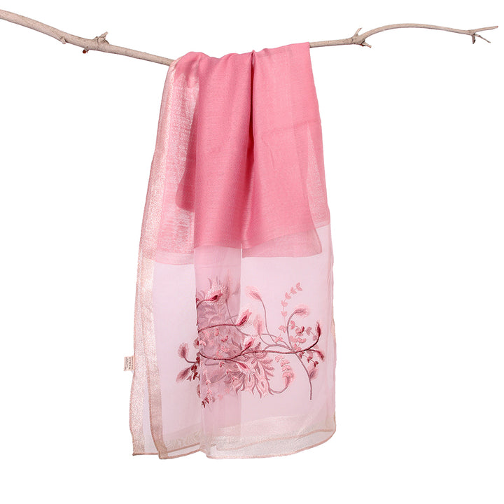 Organza Embroidery T-Pink