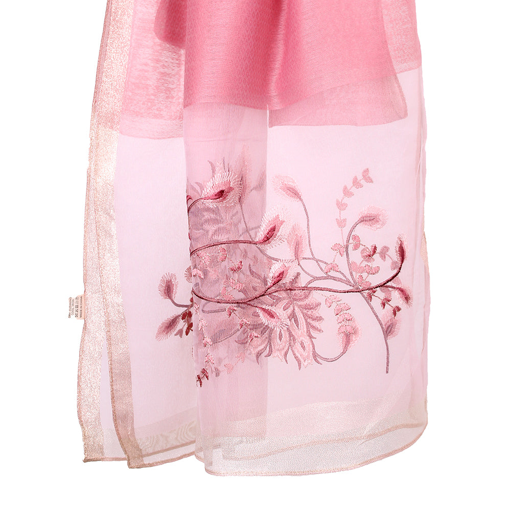 Organza Embroidery T-Pink