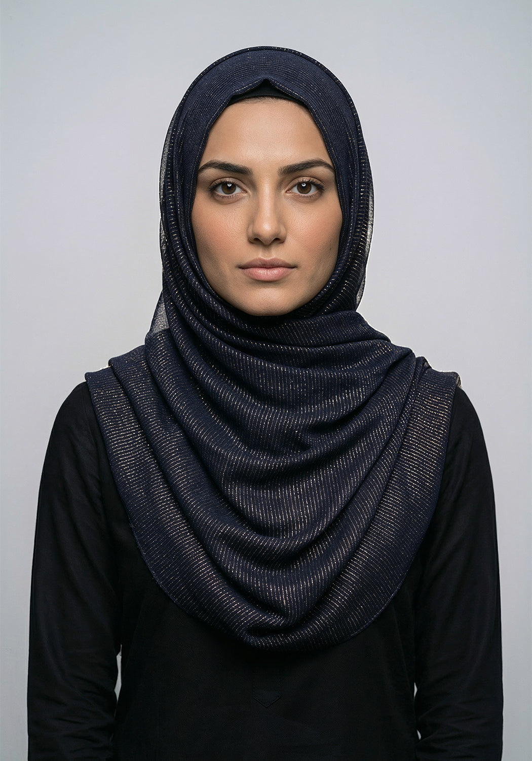 Ferial Lawn Hijab - Navy blue