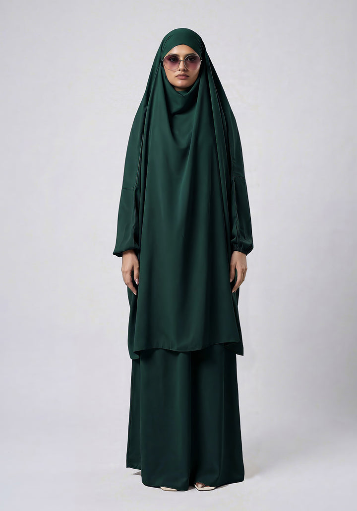 Two-Piece Jilbab - Dark Green