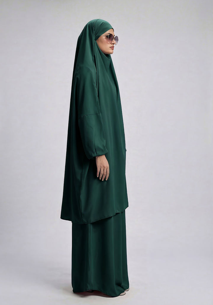 Two-Piece Jilbab - Dark Green