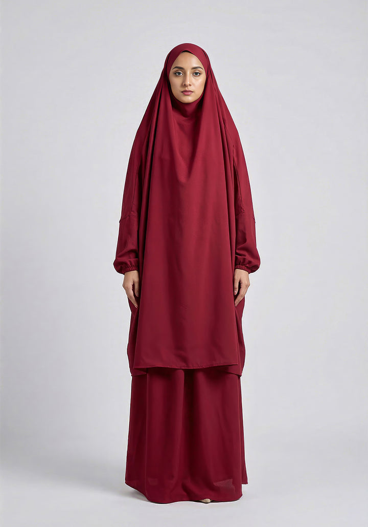 Two-Piece Jilbab - Maroon