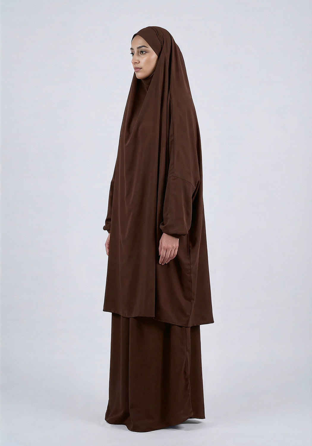 Two-Piece Jilbab - Dark Brown