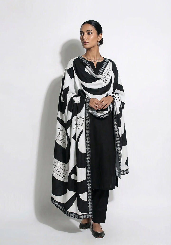 Bol Kay Lub Odhni Black & White