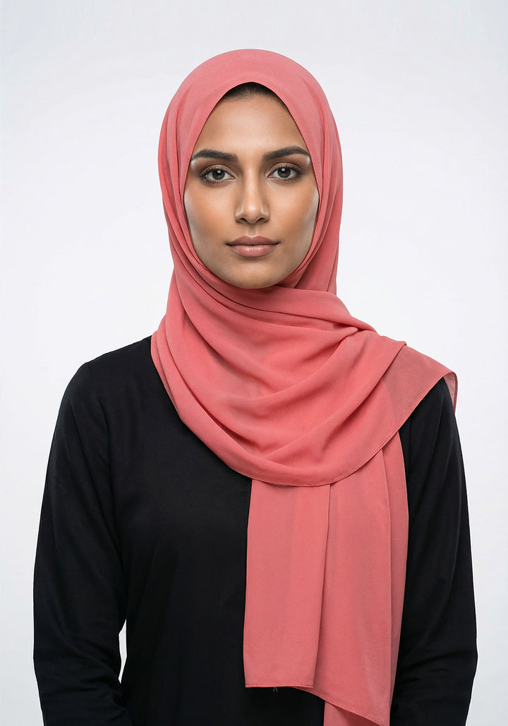 Plain Chiffon - Peach