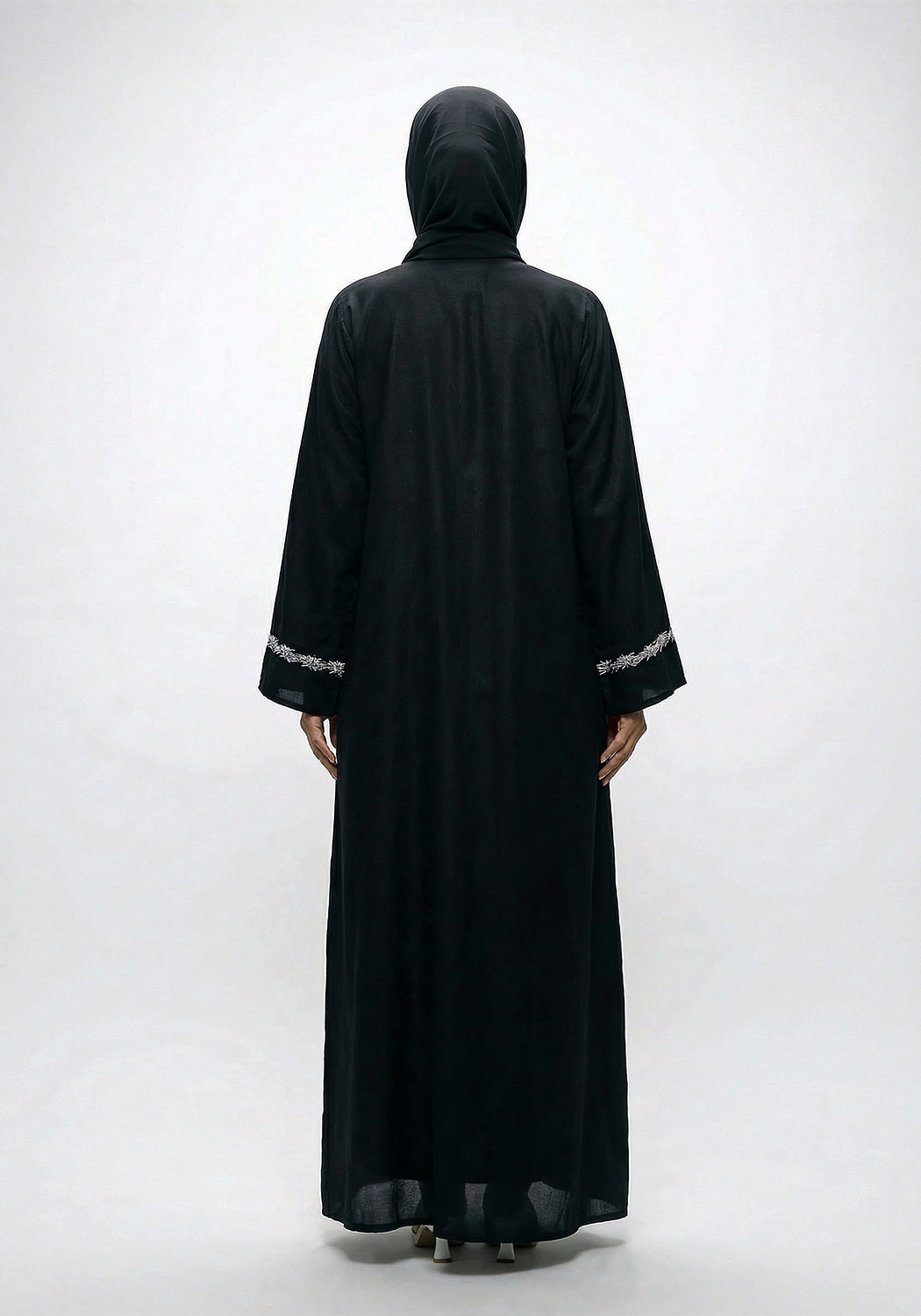 Black and Grey Abaya | Serene Threads