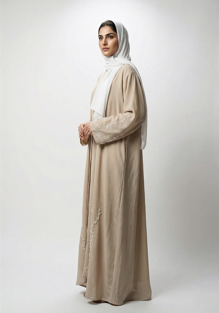 Pearls Dabka Abaya | Serene Threads