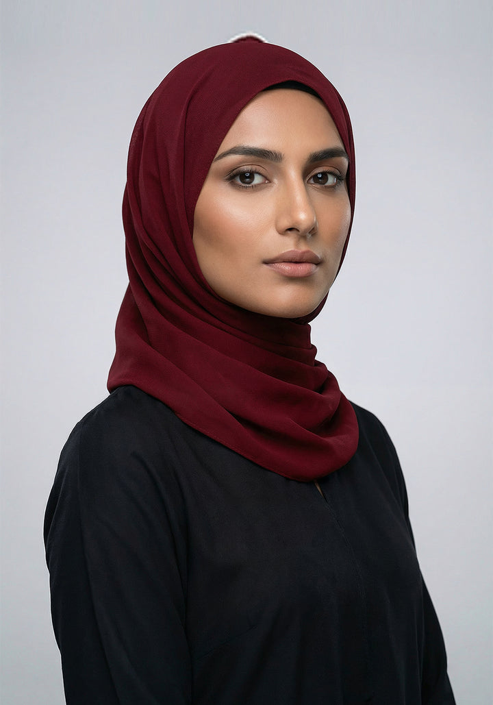 Plain Chiffon - Maroon