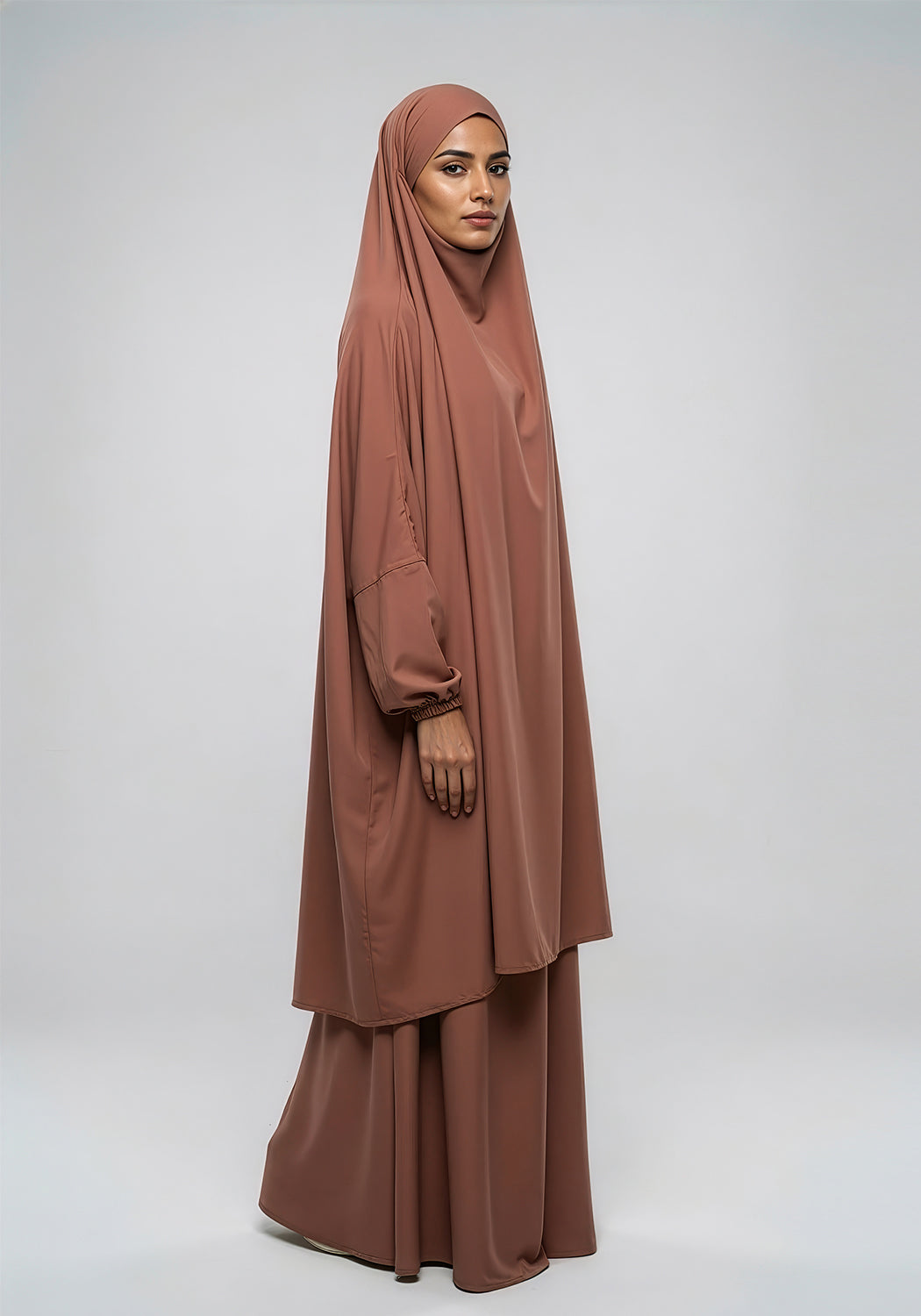 Two-Piece Jilbab - Brown