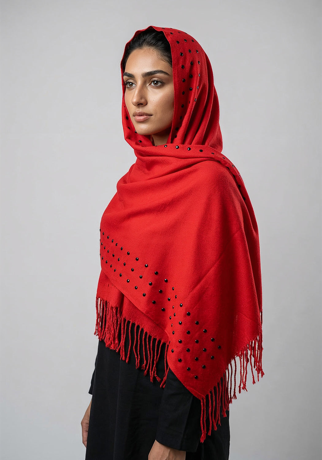 Haya Wool Hijab - Red