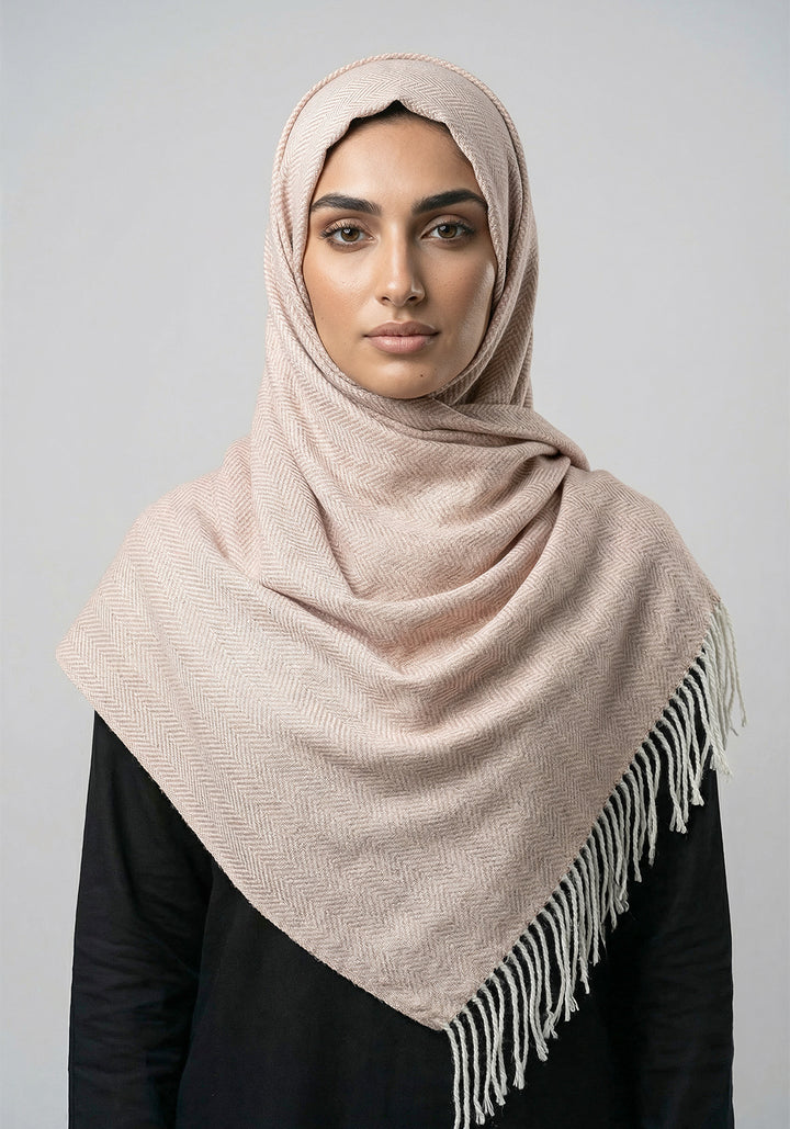 Amna Wool Hijab - Peach
