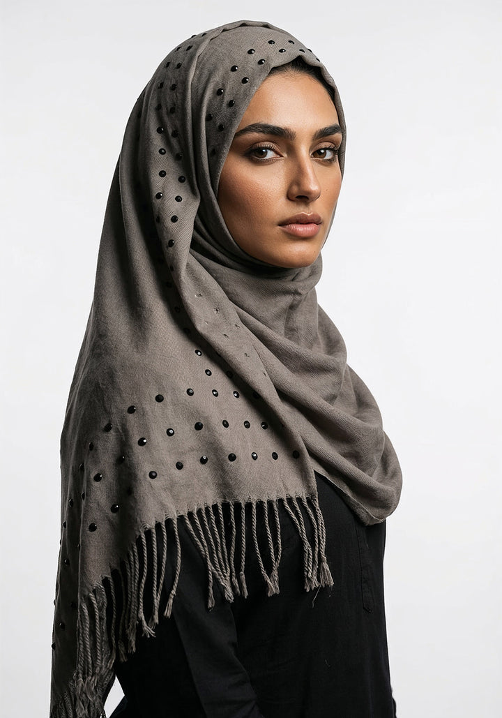 Haya Wool Hijab - Grey