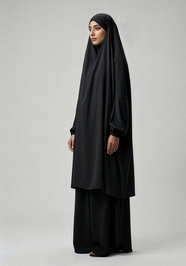 Two-Piece Jilbab - Black