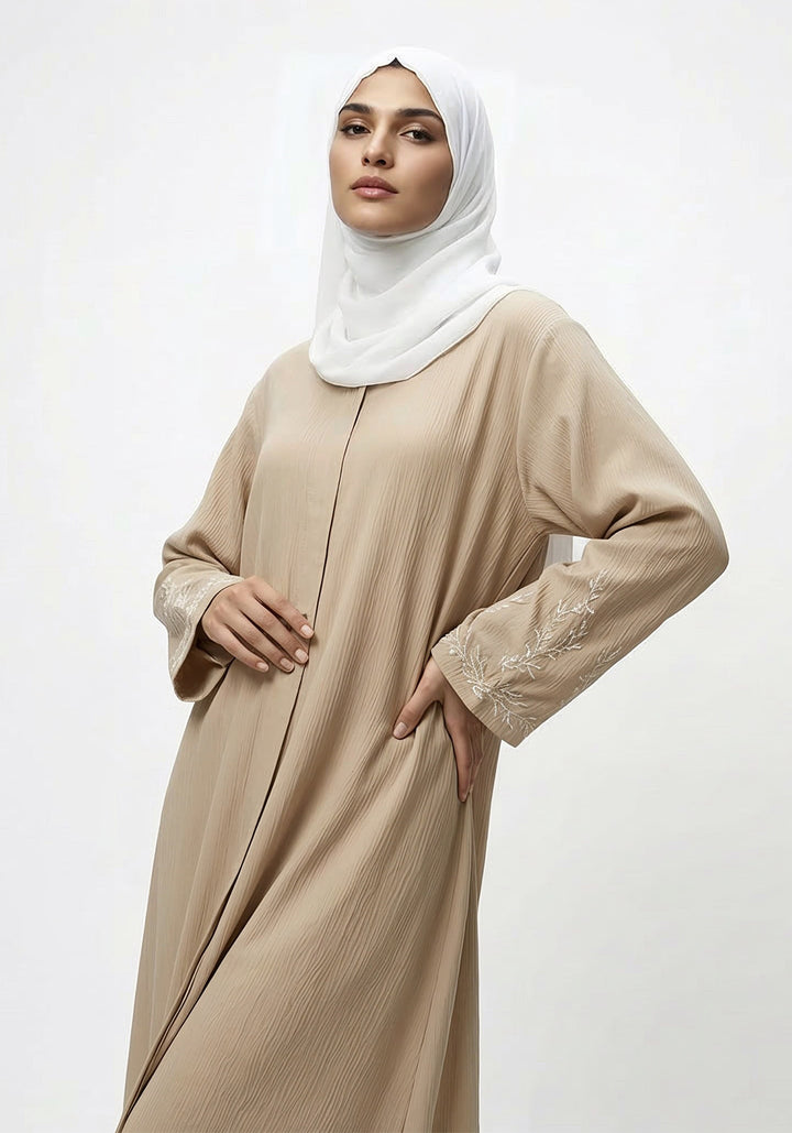 Pearls Dabka Abaya | Serene Threads