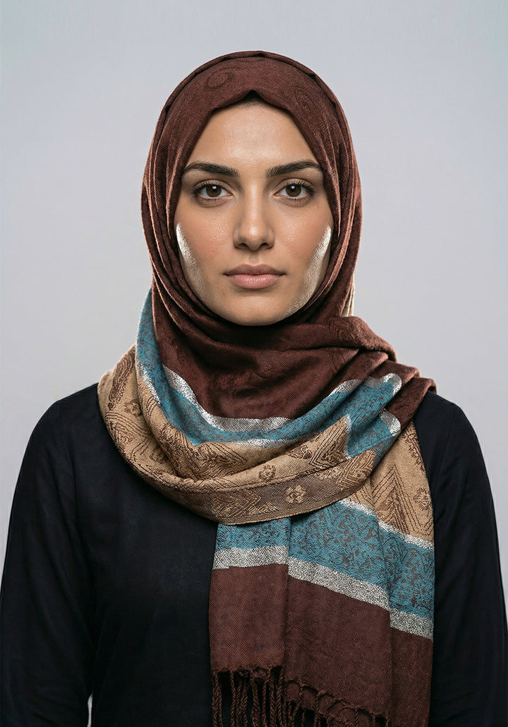 Naira Pashmina Hijab - Dark Brown