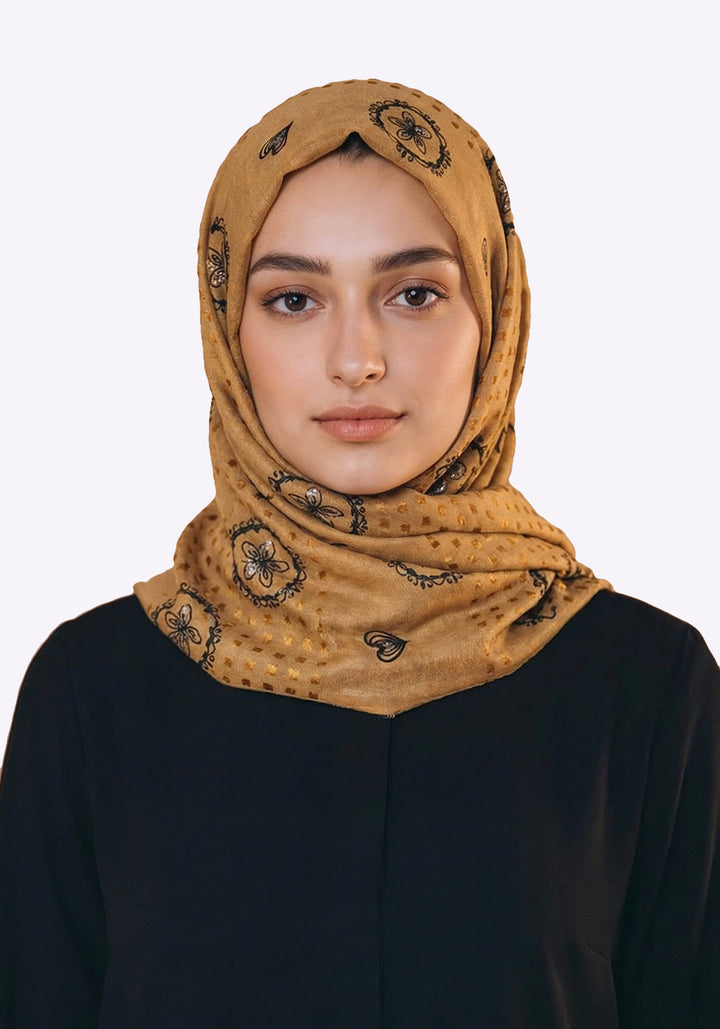 Elsa Turkish Linen HIjab - Orange