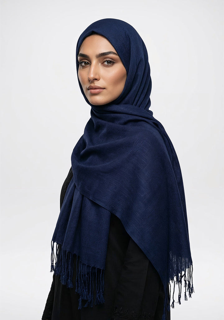 Arezoo Turkish Lawn Hijab - Navy Blue