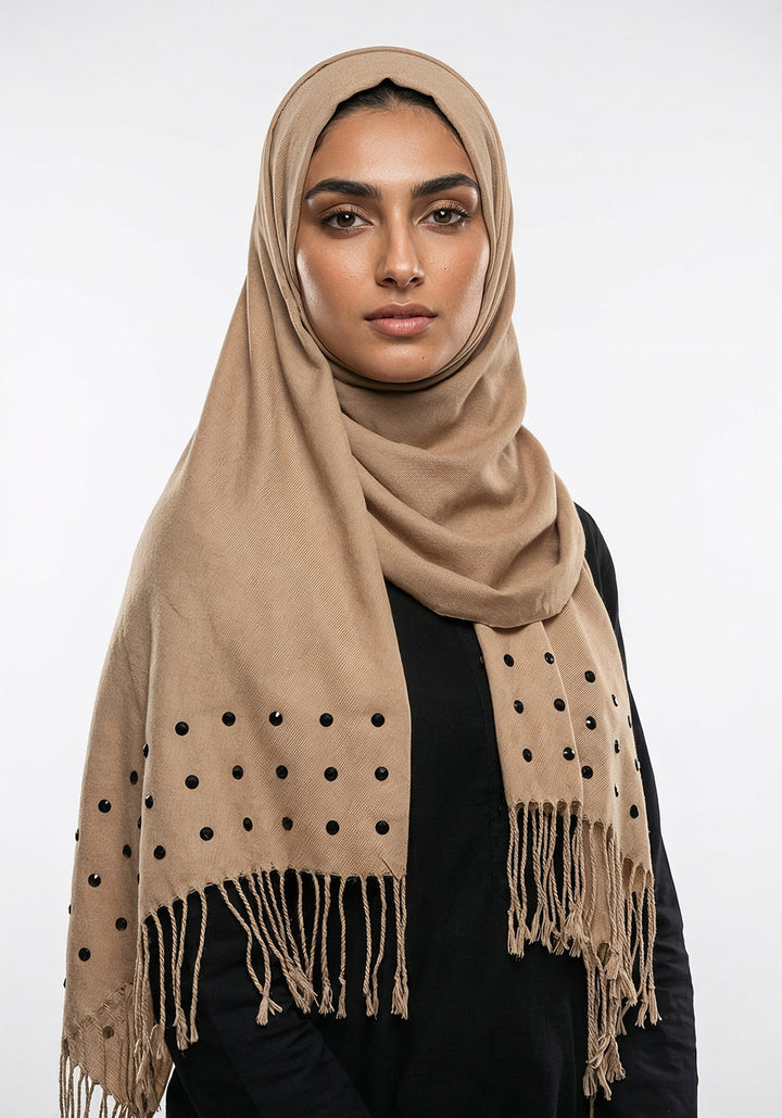 Haya Wool Hijab - Fawn
