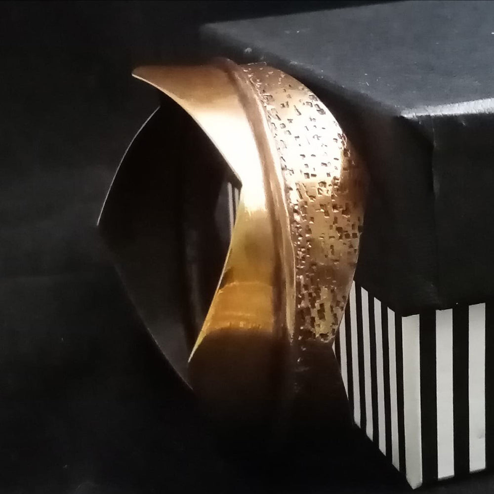 Bracelet forged fold formed oxidized