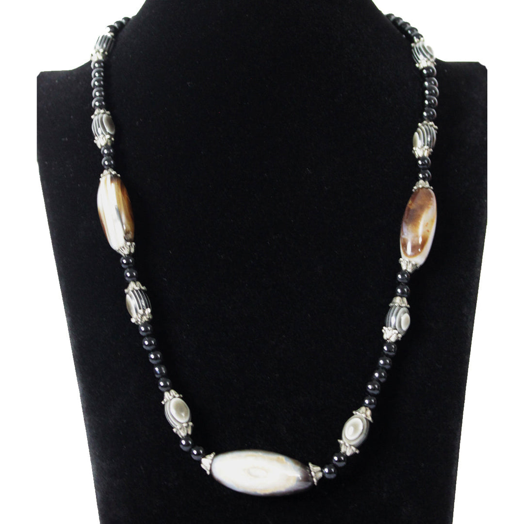 Marbled Beaded Necklace